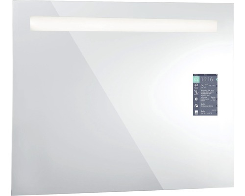 Miroir LED Miralite Connect smart 90x75.5 cm IP 44 (protégé contre les corps étrangers et les projections d'eau)