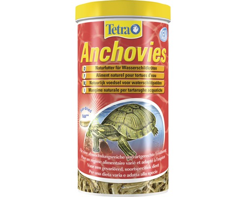 Tetra nourriture naturelle Anchovies pour tortues d’eau 1 l Tetra Anchovies Aliment naturel pour tortues d''eau boîte