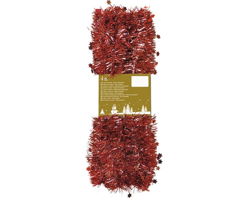 Christbaumschmuck Sternchengirlande L 400cm rot