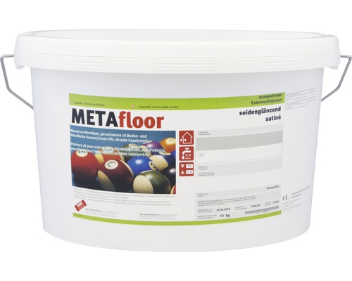 Seau de peinture pour sol Metafloor, satinée pour l''intérieur et l''extérieur