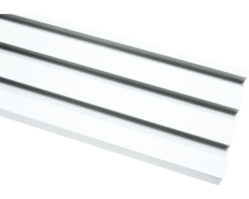 Rail pour panneaux de voilage Atlanta blanc 3 voies 310 cm Profilé de finition en plastique