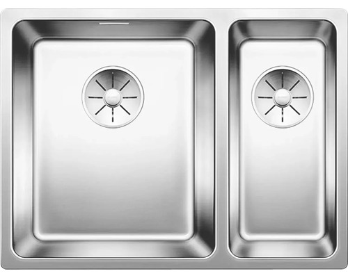Évier en acier inoxydable à deux cuves