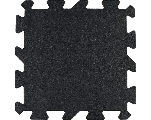 Dalle de protection anti-chute puzzle pièce intermédiaire 53,4x50x2,5 cm noir