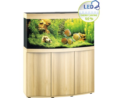 Ensemble d'aquariums Juwel Vision 260 LED SBX avec éclairage, filtre, chauffage et meuble bas bois clair