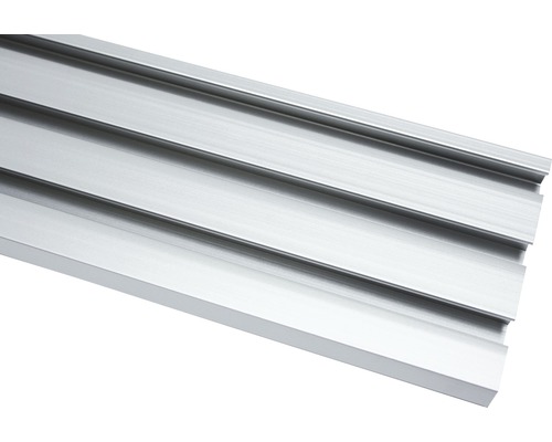 Rail pour panneaux de voilage couleur alu 3 voies 310cm Profilé en aluminium