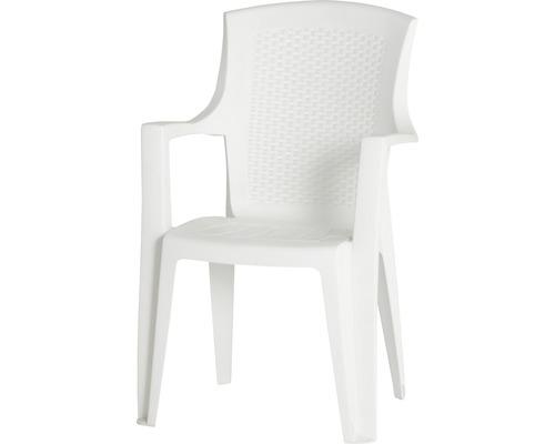 Fauteuil empilable Progarden Eden plastique, blanc