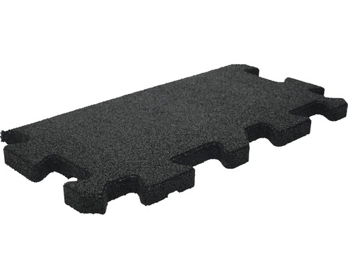 Tapis en caoutchouc noir avec connexion puzzle pour revêtements de sol