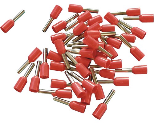 Embouts de câble avec collerette en plastique 1.5/8 rouge 100 unités