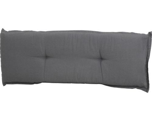Galette d'assise pour banc Madison Panama 140 x 48 cm coton polyester gris Coussin de banc gris pour intérieur et extérieur
