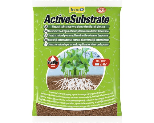 Tetra ActiveSubstrate pour plantes d''aquarium dans un emballage vert.