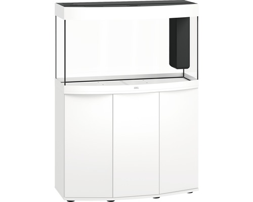 Combinaison aquarium avec meuble bas en blanc