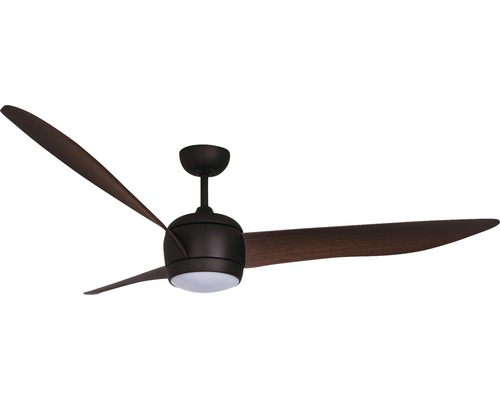 Ventilateur de plafond Lucci air Airfusion Nordic avec éclairage LED et télécommande Ø 142 cm marron