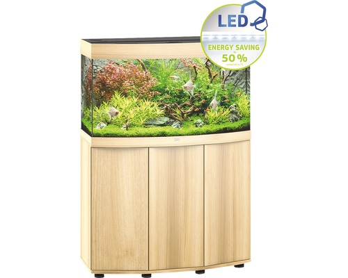 Aquariumkombination Juwel Vision 180 LED SBX mit Unterschrank helles Holz Komplett-Aquarium mit Unterschrank und LED-Beleuchtung