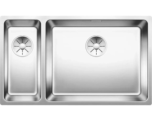 Évier en acier inoxydable à deux cuves