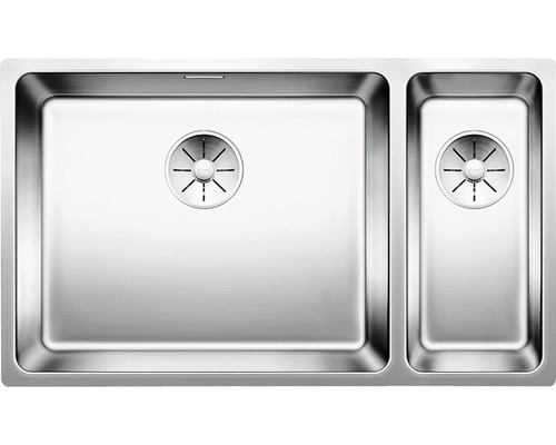 Évier en acier inoxydable à deux cuves