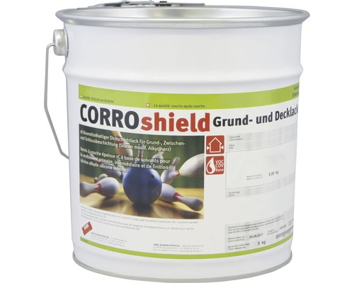Corroshield primaire et couche de finition dans un seau métallique de 5 kilogrammes
