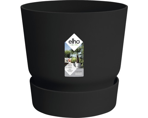 Pot pour plantes elho Greenville plastique Ø 47 cm h 43,3 cm noir