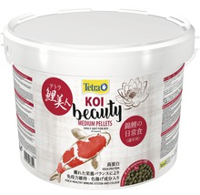 Tetra Koi Beauty Medium Pellets dans un seau blanc