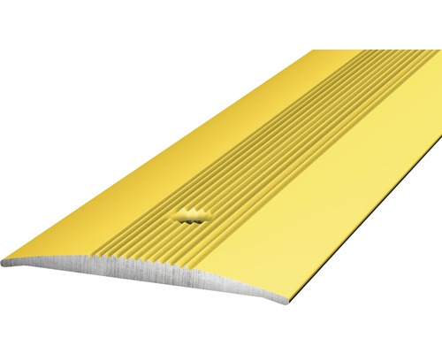 Barre de seuil Prinz aluminium or perforé 37 x 2700 mm Rail de profilé pour revêtements de sol avec surface rainurée