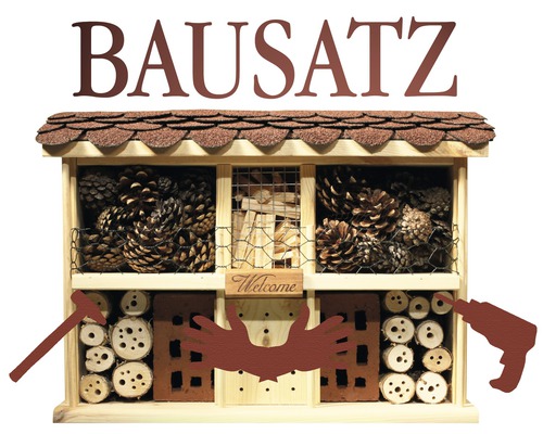 Insektenhotel-Bausatz Landhaus Komfort 47x12.5x34 cm