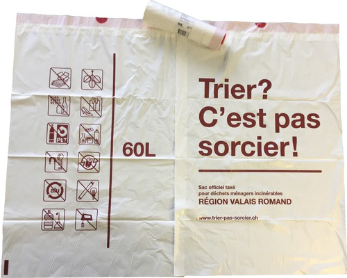 Sac taxé Bas-Valais 60 l 5 pièces