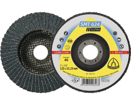 Disque de ponçage Klingspor SMT 624 Ø 115 x 22.23 mm grain 40