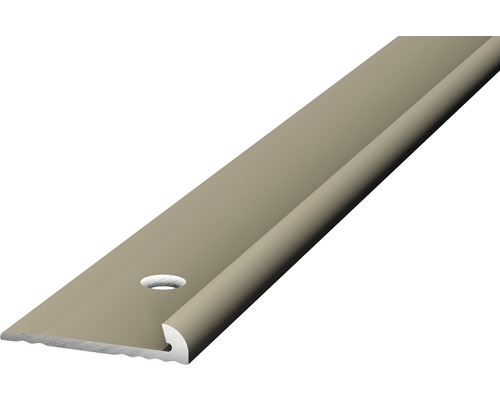 Profilé de finition alu pour PVC acier inoxydable mat 2,5x3,5x2500 mm