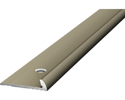 Profilé de finition alu pour PVC acier inoxydable mat 3x4x2500 mm