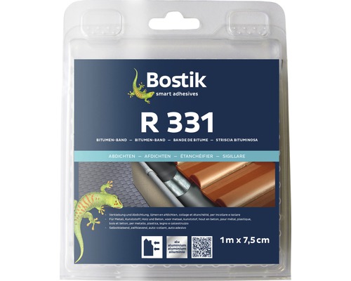 Bostik R 331 Bitumenband selbstklebendes Dichtband silber 1 m x 7,5 cm