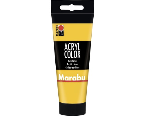 Marabu Acrylfarbe Acryl Color mittelgelb 021 100 ml Tube Acrylfarbe