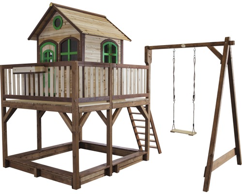 Maisonnette avec balançoire pour le jardin