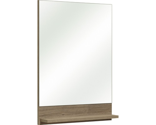 Miroir avec tablette Pelipal Offenbach chêne Sanremo 70x50 cm sans luminaire