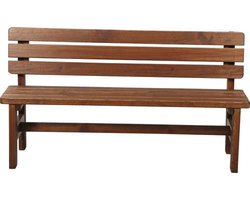 Holzbank mit Rückenlehne für den Aussenbereich