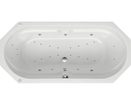Baignoire balnéo encastrable OTTOFOND Diadem 85 x 180 cm blanc brillant 55260 Baignoire balnéo vue de dessus