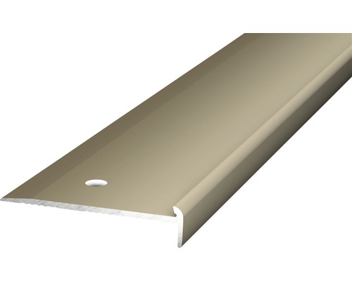 Nez de marche 48x10 pour PVC acier inoxydable mat 2,5x10x2500 mm