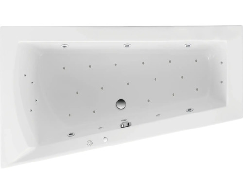 Baignoire balnéo encastrable OTTOFOND Delta 100 x 170 cm blanc brillant 55310 Baignoire rectangulaire avec fonction bain à remous vue de dessus