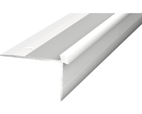 Nez de marche alu pour PVC argent 3x24x2500 mm