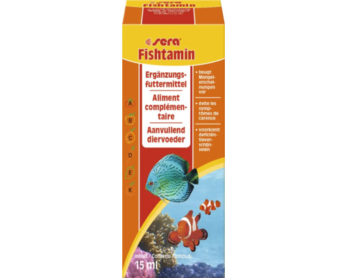 Sera Fishtamin aliment complémentaire pour poissons, 15 ml