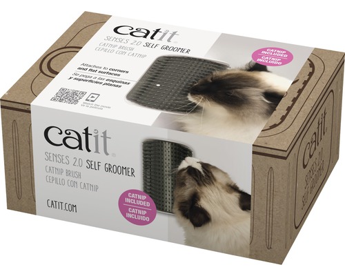 Catit Senses 2.0 Toiletteur pour chat, emballage avec brosse à cataire