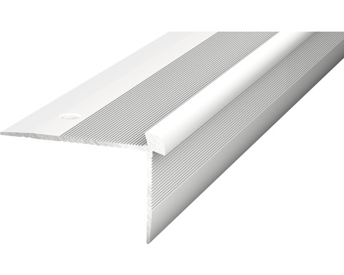 Nez de marche alu pour PVC argent 5x28x2500 mm