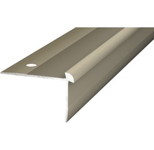 Treppenkantenprofil Alu Edelstahl matt gelocht 42 x 28 x 2500 mm-thumb-0