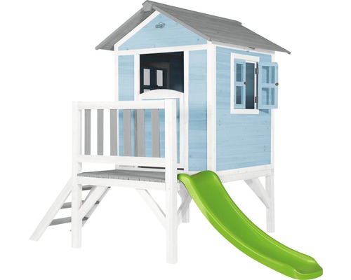 Maisonnette en bois avec toboggan pour le jardin