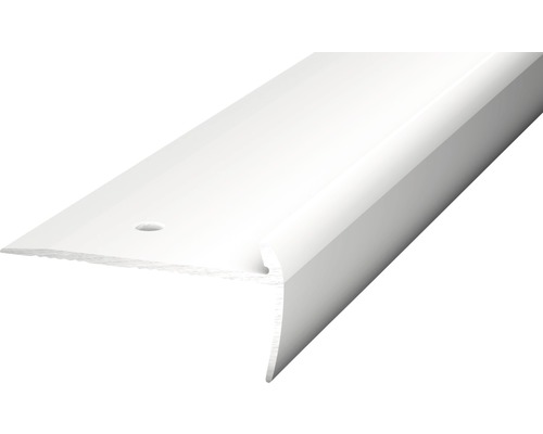 Treppenkantenprofil Alu silber gelocht 45 x 21,5 x 2500 mm