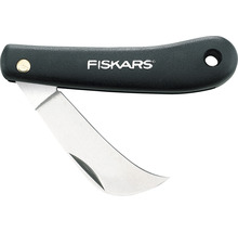Fiskars Okuliermesser mit gebogener Klinge und schwarzem Griff