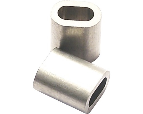 Drahtseilklemmen aus Metall, zwei Stück