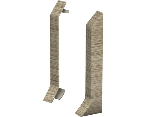 Pièces d'extrémités Prinz pour plinthe en mousse rigide acacia vintage 60 mm