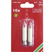 Lampes Konstsmide pour guirlandes lumineuses, 23 volts, 3 watts, culot E10, paquet de 10