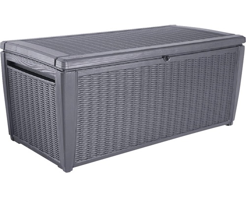 Coffre de rangement aspect rotin