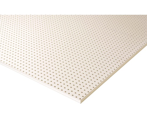 Plaque acoustique Knauf Cleaneo® UFF 8/18 R droite perforation ronde 1188 x 1998 x 12.5 mm