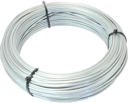 Pösamo Fil de fer galvanisé 1 mm 30 m Bobine de fil de fer en acier
